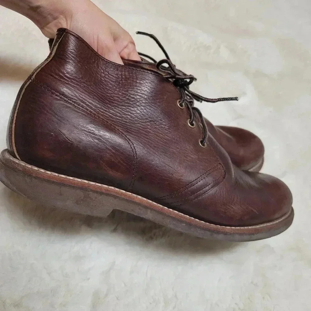 Red Wing Heritage 9215 Foreman Chukka 11.5 Dark Brown Boots Lace Up Casual - Picture 5 of 9